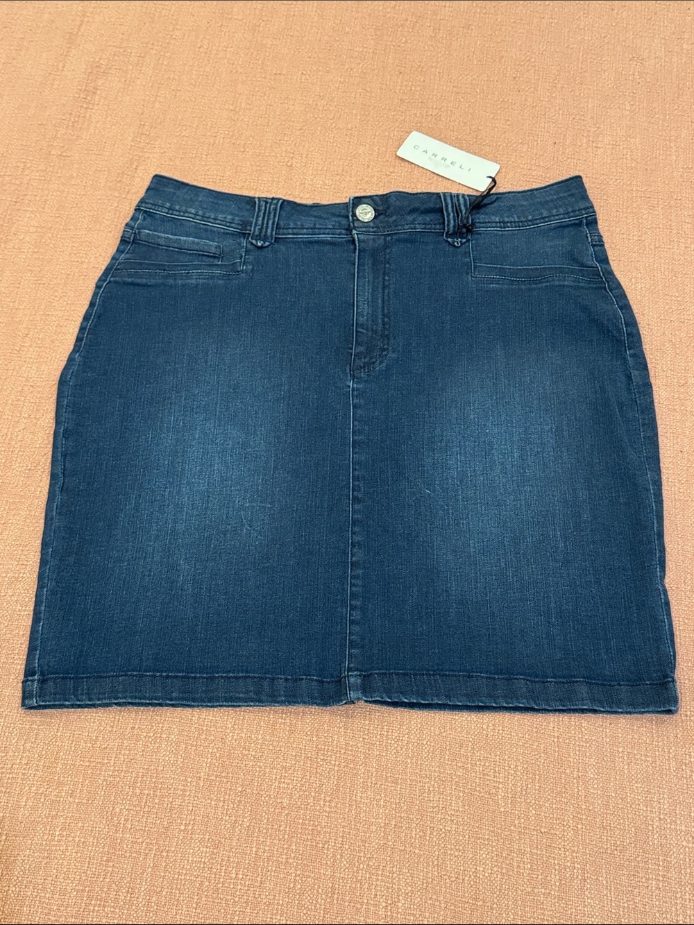 NWT size 16 / W34 Classic Indigo Denim Midi Skirt